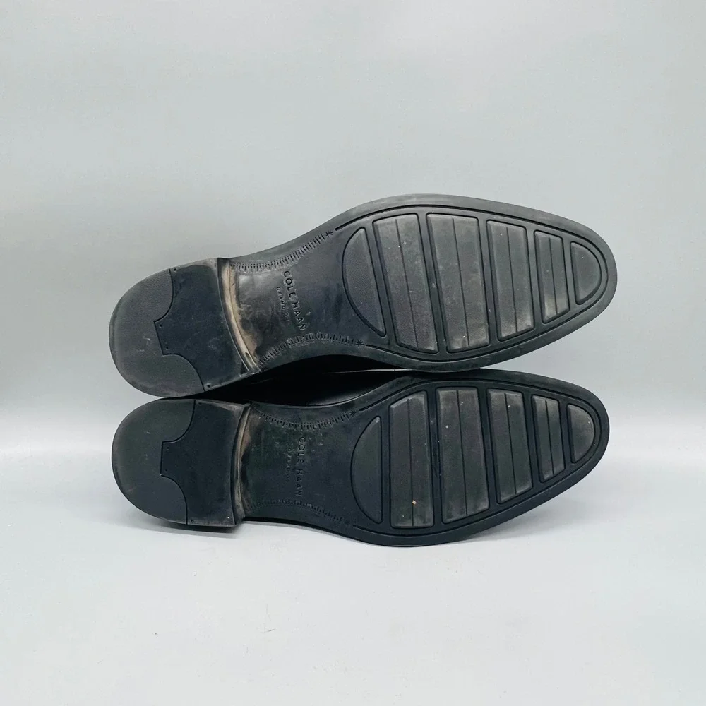 Cole Haan Shoes Mens 10.5 Black Leather Grand OS Split Toe Derby Oxfords Dress